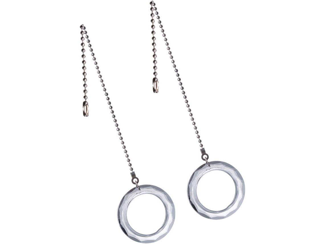 Conjunto De 4 Pingentes Decorativos Com Corrente De Cristal Transparente.