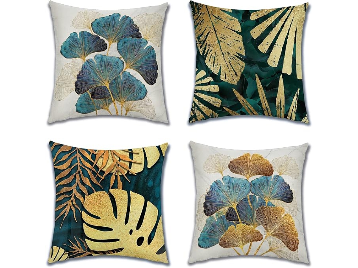 Capas De Almofada, Conjunto De 4 Capas De Almofada De Linho Para Sofá, Para Sala De Estar.