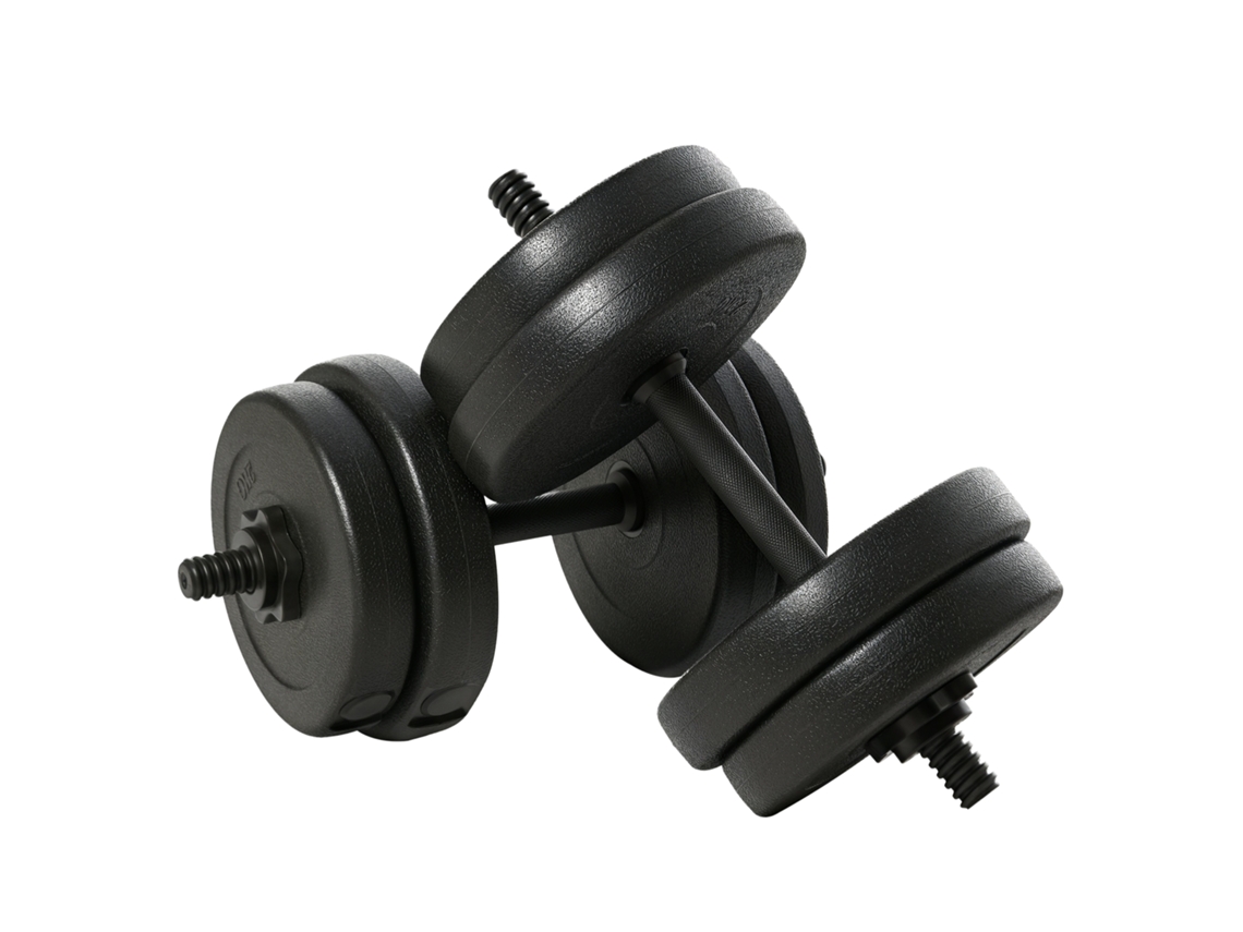 Kit de Halteres para Academia 20kg com 8 Discos de 2kg e 2,5kg,ø25mm,para Treino em Casa BTFORUS (4x2,5kg + 4x2kg)