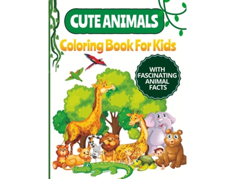 Livro Cute Animals Coloring Book For Kids De Blake Mcnee (inglês)