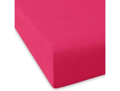 Lençol de Baixo  Casual (Fúcsia - 100% Algodão - 200x200+28 cm)