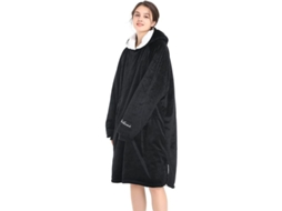 Jaqueta manta longa oversized 2026 com forro sherpa macio e quente para homens, mulheres, adultos e adolescentes.