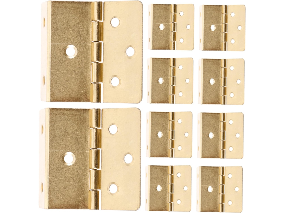 Conjunto De 10 Dobradiças Ferro Para Portas E Armários, Ferragens
