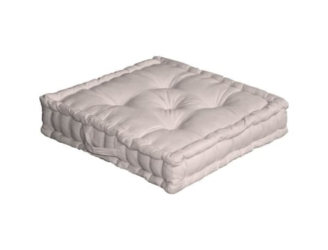 Almofada de Chão Lisa em Puro Algodão Natural 50 X 50 X 10 Cm EMINZA