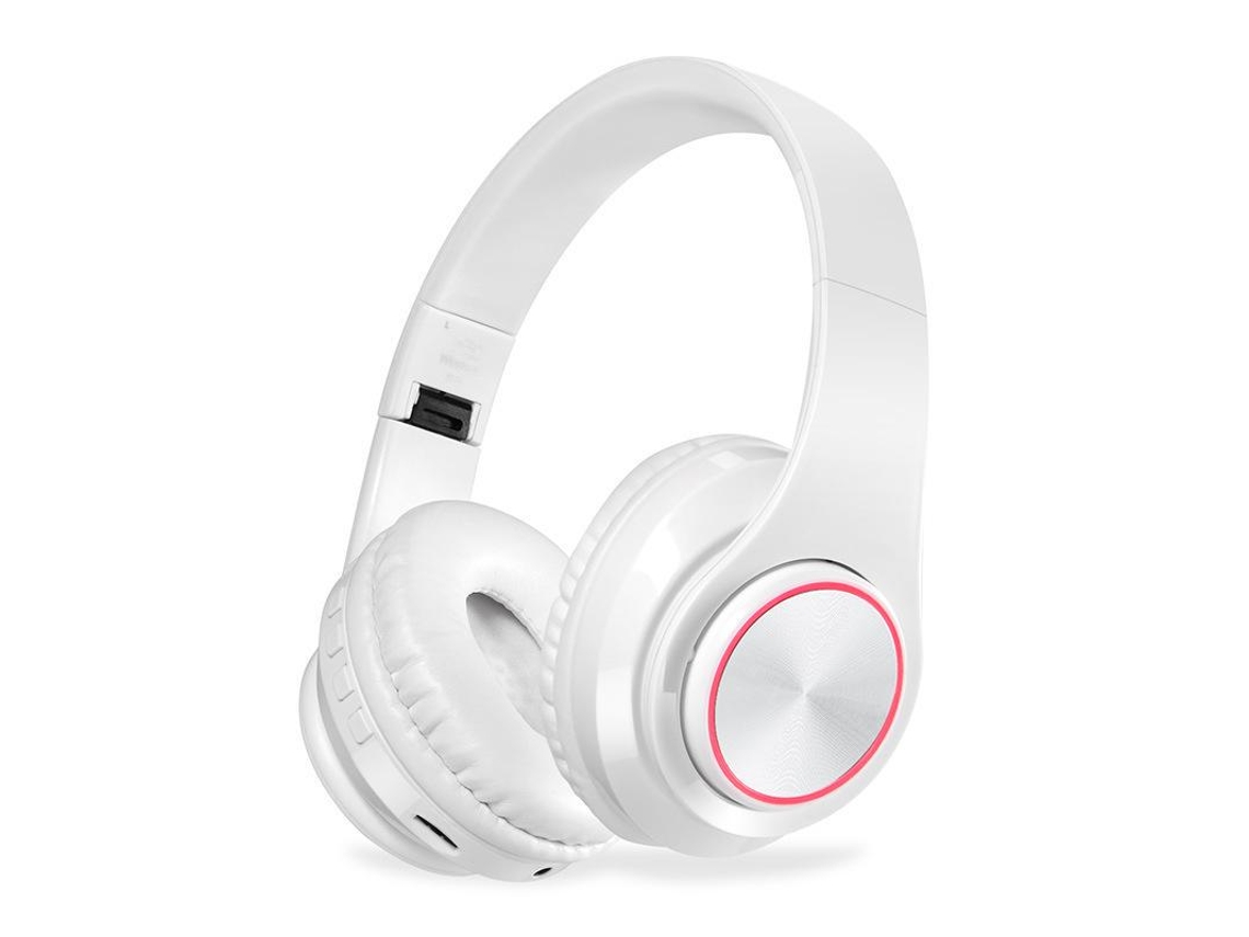 Fones de Ouvido Bluetooth Coloridos Graves Profundos Som Hi fi IPX4 MDUG (brancos)