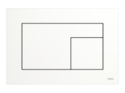 Placa de Descarga de Sanita TECE Tecevelvet para Tecnologia de Dupla Descarga 220X150X5Mm 92407 Cor: Branco