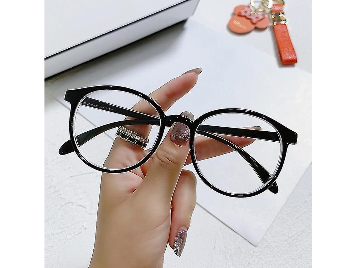 2026 gafas Redondas Vintage Unisex Anti Luz Azul Material Plástico Lentes Claras Marco Retro Ce Certificado