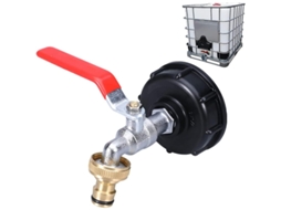 Válvula De Tanque 1000l Com Adaptador De Mangueira De Jardim, Conector S60x6 Ibc
