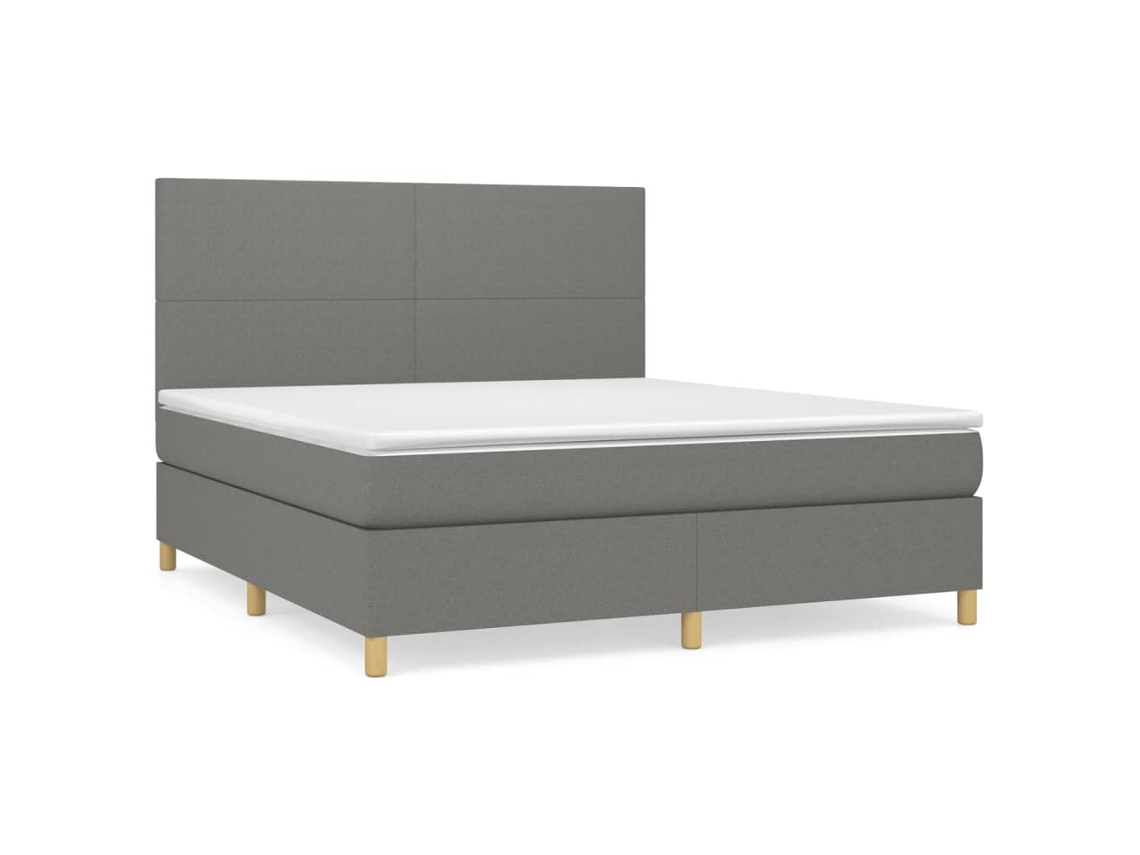 Box Spring Bed, Box Spring Beds Vidaxl Cinzeto Tecido (160 X 200 Cm)