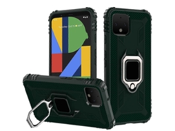 Capa Protetora De Fibra De Carbono Com Suporte De Anel Giratório De 360 Graus Para Google Pixel 4 Xl