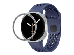 Pulseira De Silicone Preta Com Bisel Giratório E Zíper Invertido.