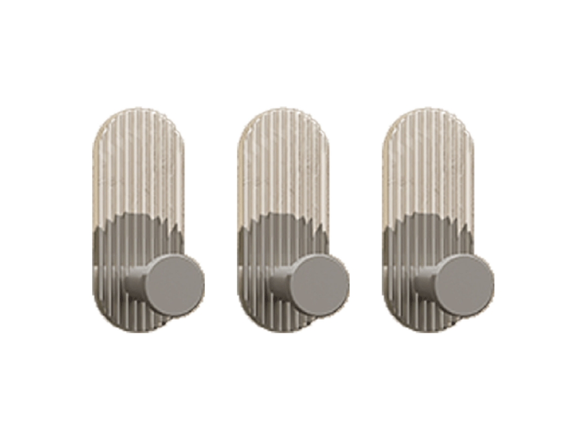 3 Pcs Ganchos com Adesivo Acrílico Sem Danos para Parede Banheiro Chuveiro Toalhas