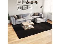 Vidaxl Tapete Pelo Curto Macio E Lavável Huarte 200x280 Cm Preto