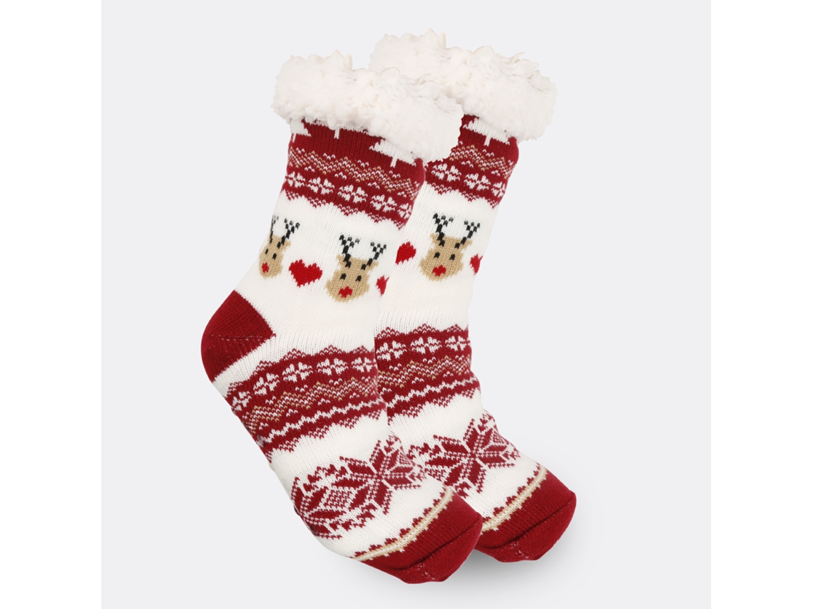Meias Eifson Antiderrapantes Térmicas De Natal, Adequadas Para Tamanhos 36-42 (02)