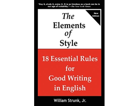 Livro THE ELEMENTS OF STYLE 18 Essential Rules for Good Writing in English de William Strunk Jr (Inglês)