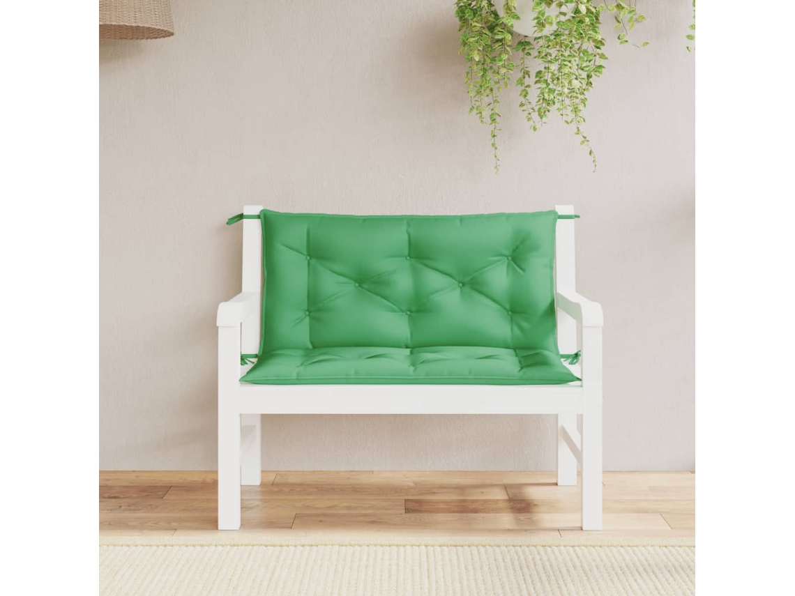 Vidaxl Almofadões Banco Jardim 2 Pcs 100x50x7cm Tecido Oxford Verde