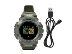 Relógio Inteligente EOOCOO My F9 verde militar, com monitoramento cardíaco e Bluetooth