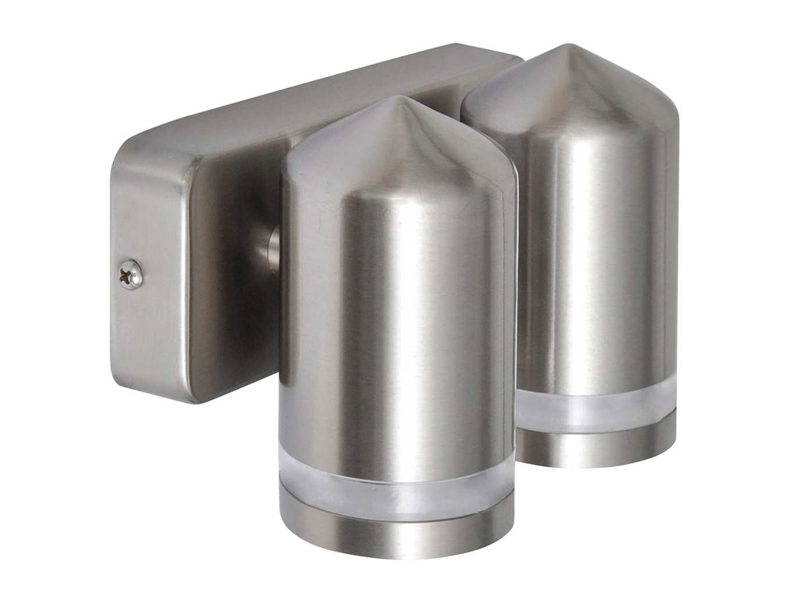 41103 Candeeiro Led De Parede Down Com Forma Cónica Aço Inoxidável