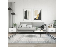 Vidaxl Mesas De Centro 2 Pcs 50x50x40 Cm Branco Brilhante