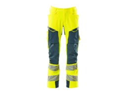 Calças Grandes Com Bolsos Para Joelheiras Accelerate Safe 19079 Amarelo 48 / 32 MASCOT
