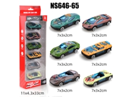 Miniaturas de Carros Deslizantes em Escala 1/64, Brinquedos Infantis MDUG (6 Carros)