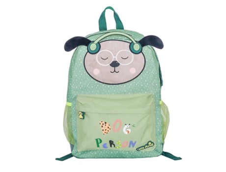 Mochila AMBAR Dog Person Green Furry 2023 41X30X15Cm 6161200310022