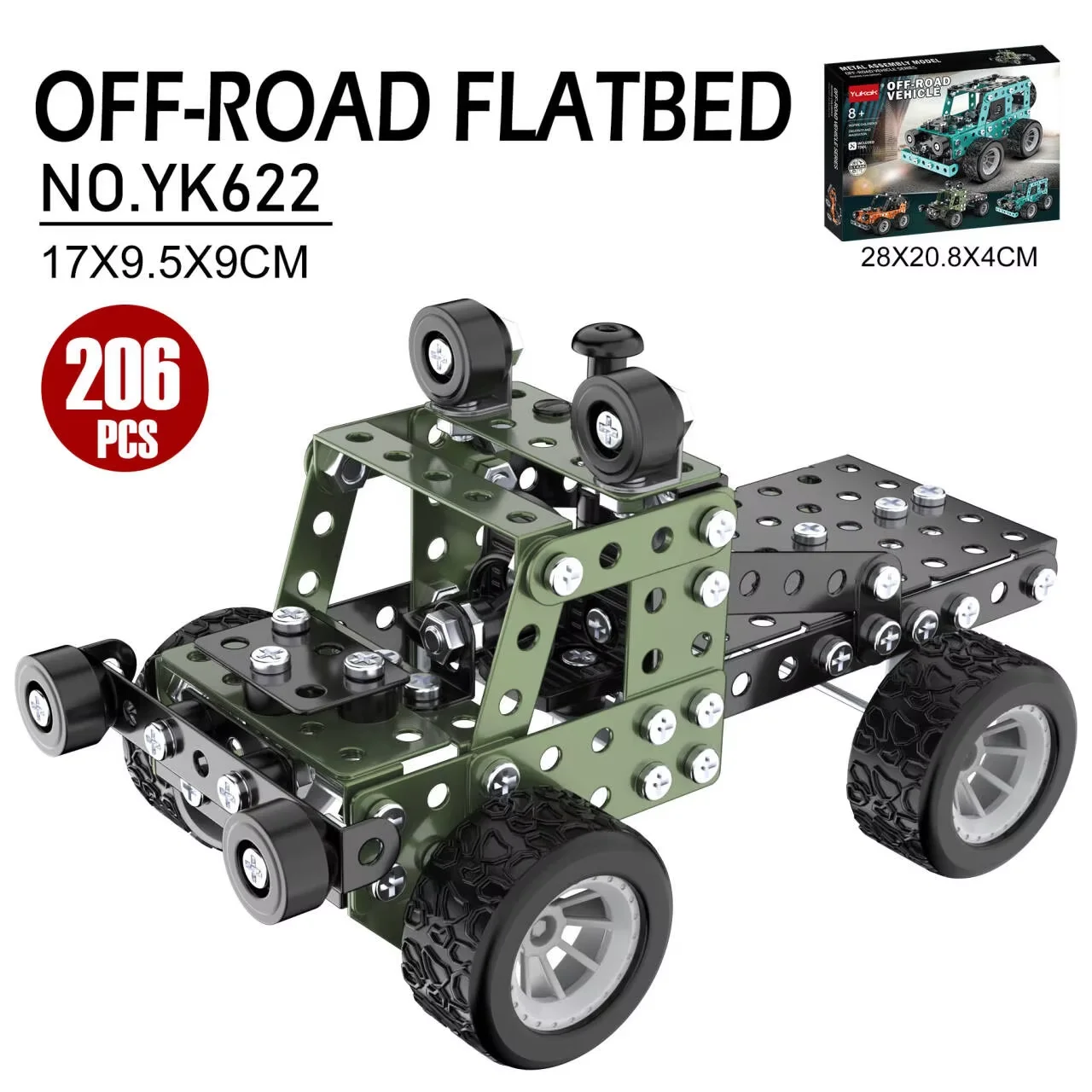 (verde) Conjunto De Caminhão De Brinquedo Montado, Projeto De Montagem De Carro Modelo