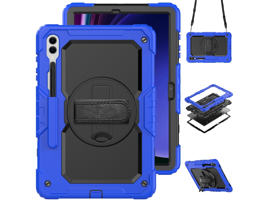 Elysve Capa Protetora Para Samsung Galaxy Tab S10 12,4 Polegadas Sm-x820, Proteção Antiqueda, Cor Azul