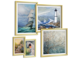 Conjunto De Pinturas Aventuras Marítimas E Paisagens Espelharte (5 Peças)