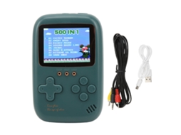 Mali console de Jogos Portátil Recarregável Retro com 10000mah e Múltiplos Jogos Verde