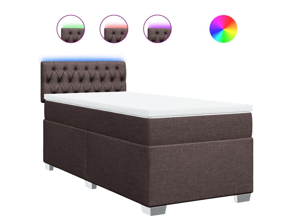 Box Spring Bed, Box Spring Beds Vidaxl Marrom Tecido (90 X 200 Cm)