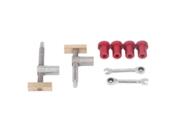 Prendedor de Bancada, 19mm, Aço Inoxidável, Latão, Fixação Rápida, Vermelho | S/MARCA