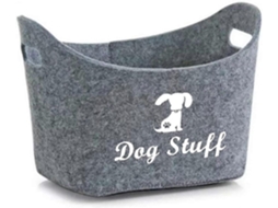 Caixa De Brinquedos Para Cães Cesto De Feltro Dobrável Para Roupas E Acessórios Olysi Shop (cinza)