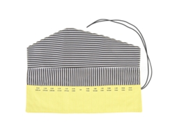 Bolsa De Almacenamiento Para Ganchos De Tejer Oxford Portátil Con Marcas De Tamaño Organizador Amarillo