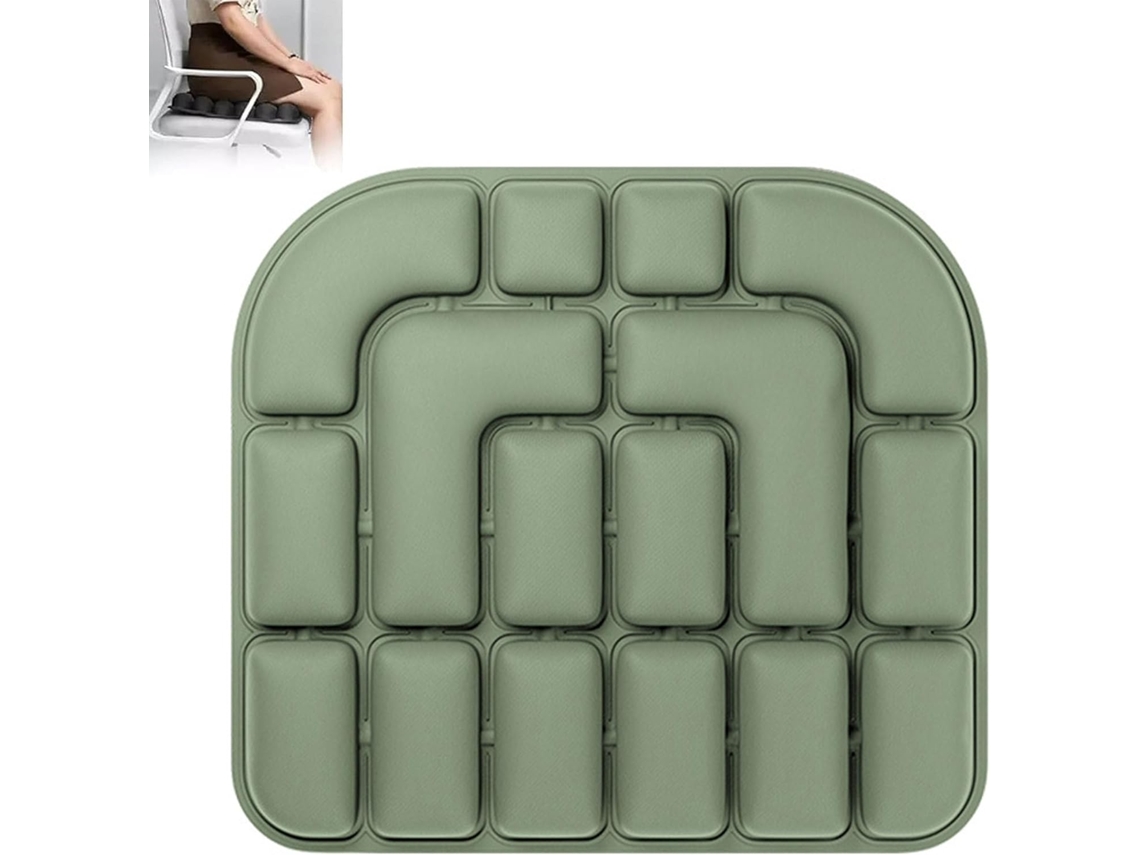 Almofada De Assento De Viagem Czhhmart, Almofada De Assento Auto-inflável Com Células De Ar 3d Verde