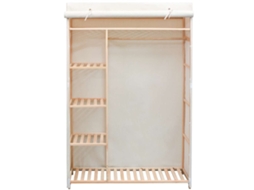 Maison Exclusive - Roupeiro Em Tecido E Madeira De Pinho 110x40x170 Cm
