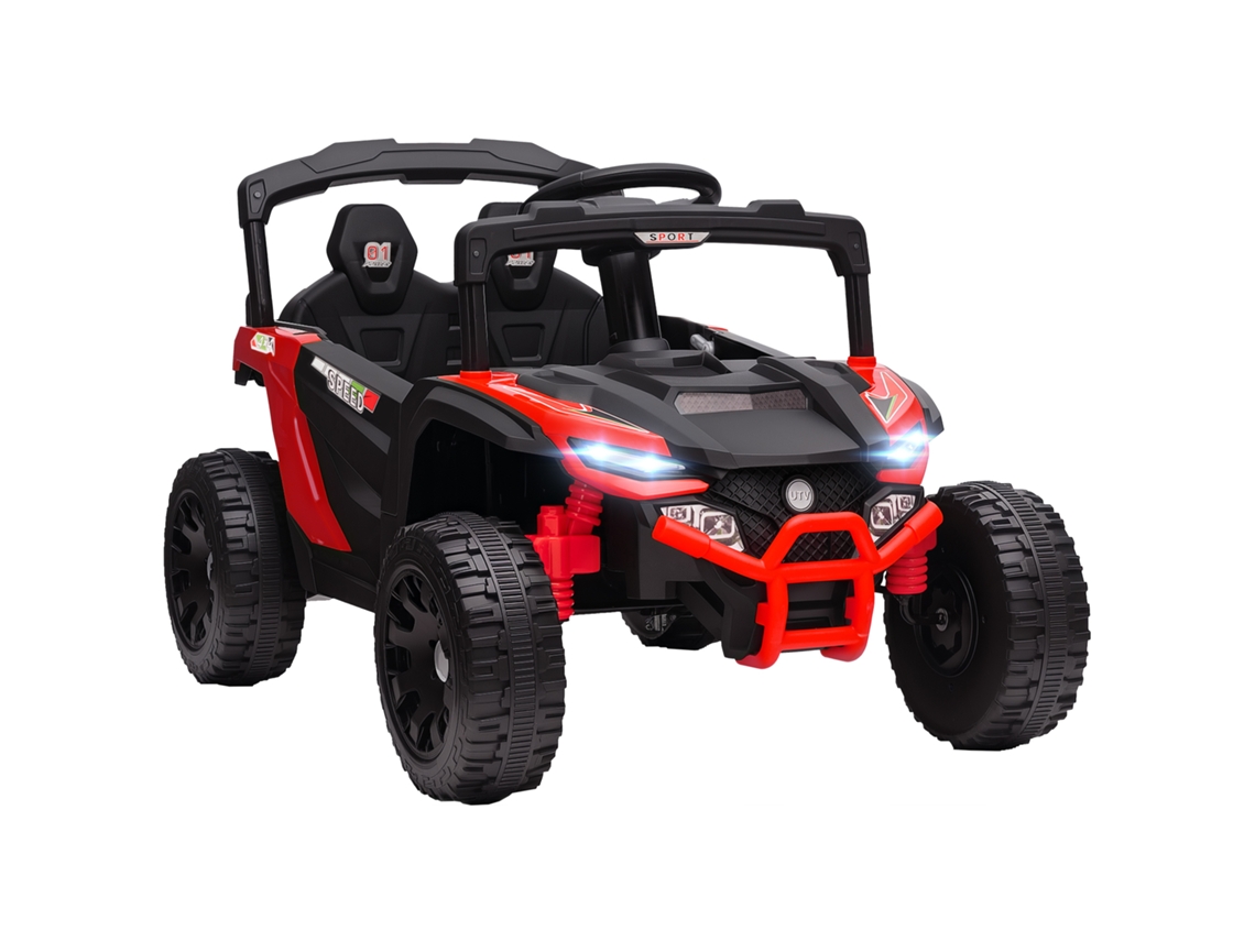 Carro Elétrico P/crianças 12v a Bateria Utv com 2 Motores Ctrl.remoto 2.4g Suspensão Traseira Faróis Música P/crianças Acima de 3 Anos