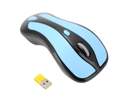 Rato Óptico Sem Fio Com Giroscópio 6d Mouse Usb Azul Preto