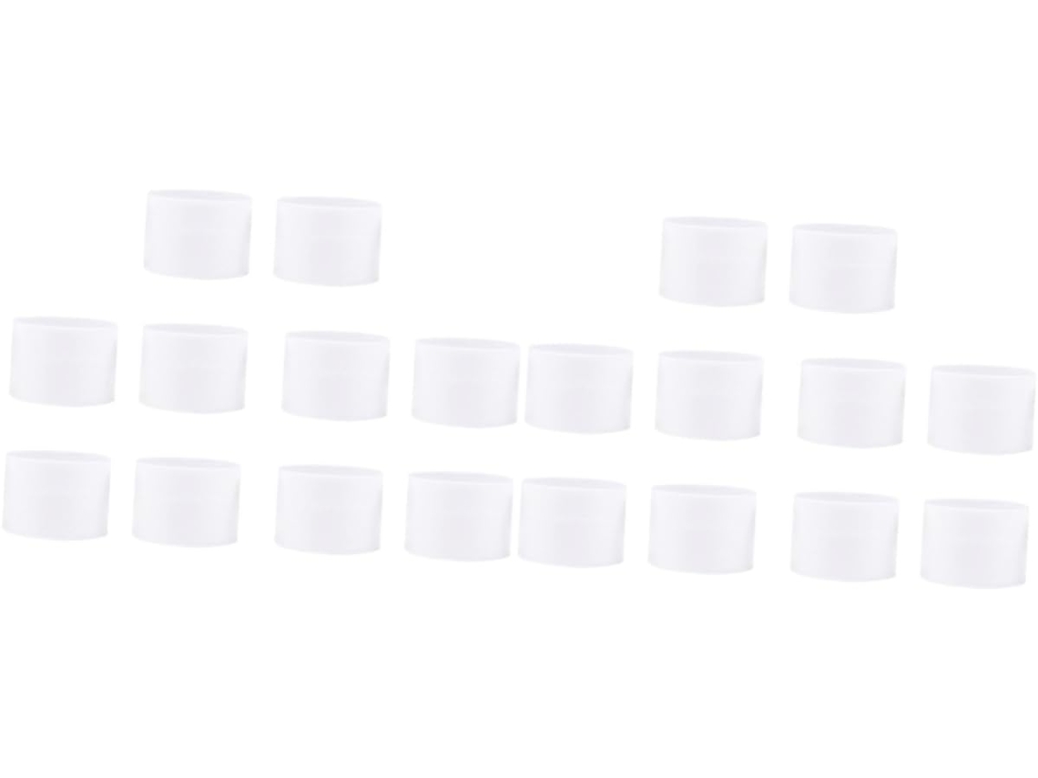 Conjunto De 20 Frascos Brancos Com Acabamento Fosco Para Loções E Cosméticos.