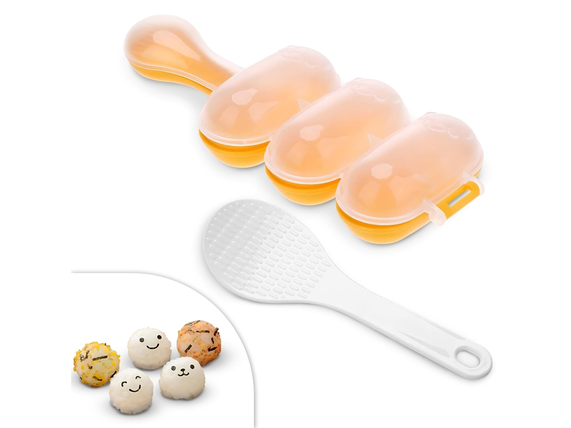 Molde Para Bolinhos De Arroz Com Colher Espátula, Conjunto Para Agitar Bolinhos De Arroz E Molde Sushi Temari, Yaki, Onigiri, Omusubi E Smileys