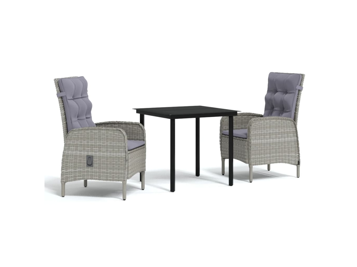 Garden Dining Set, Garden Dining Sets Vidaxl Cinzeto Rattan / Vime (80 Cm Table Length)
