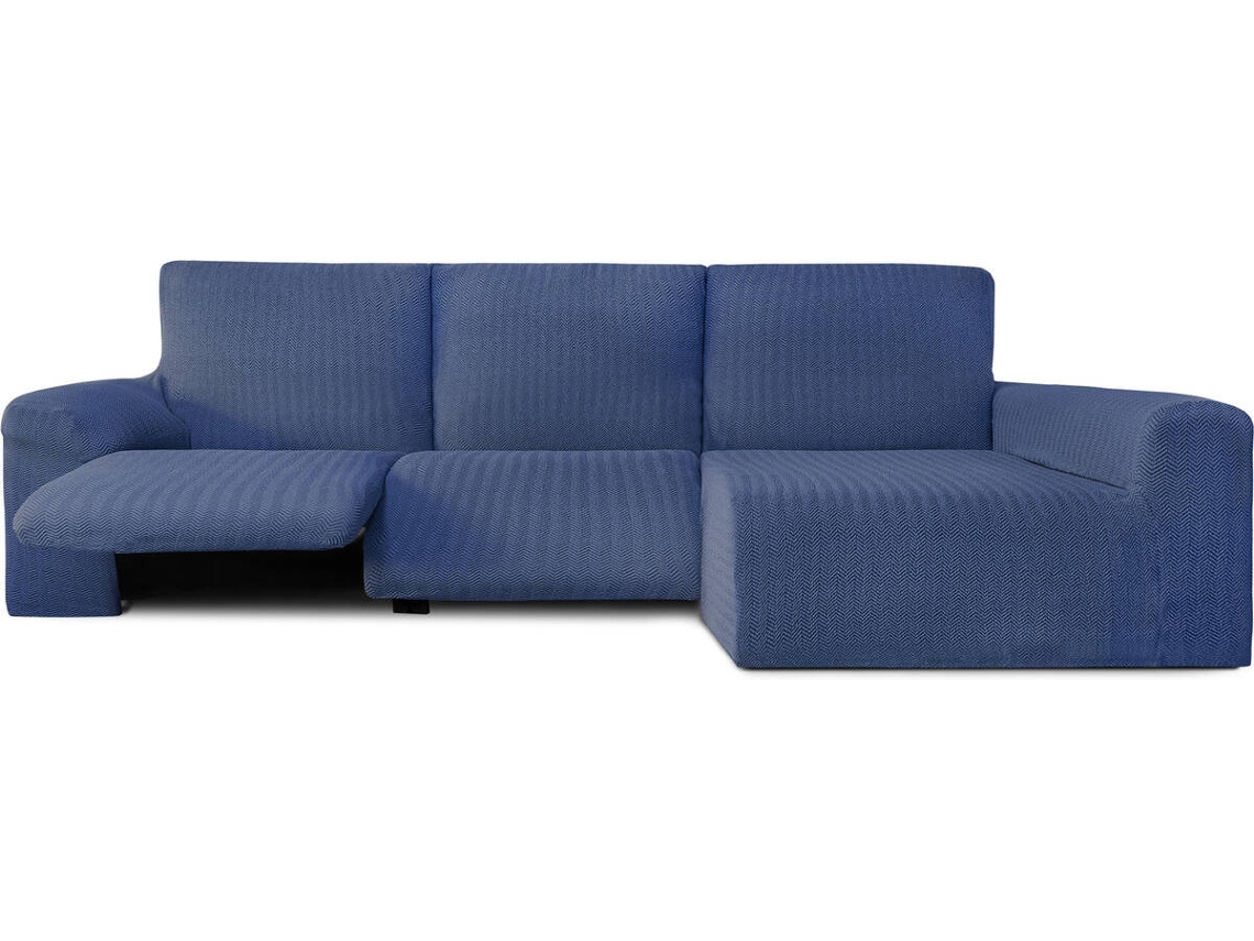 Capa de Chaise Longue Relax Direita EYSA Premium Jaz Tecido Multielástico (360 x 180 x 120 cm - Poliéster e Algodão - Azul)