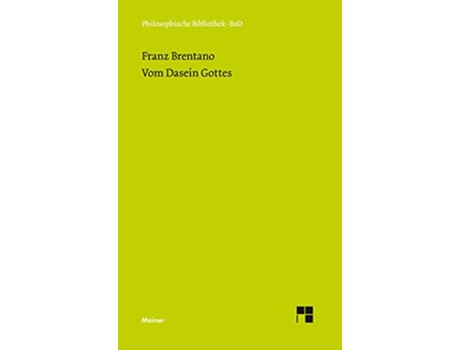 Livro Vom Dasein Gottes German Edition de Franz Brentano (Alemão - Capa Dura)