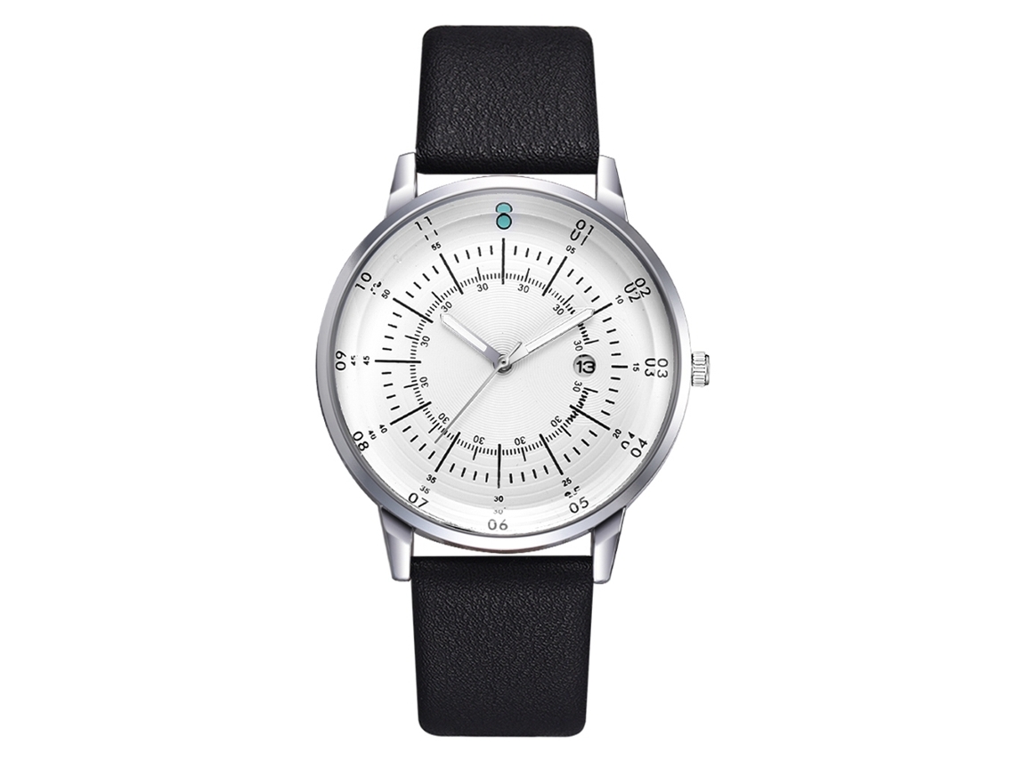 Relógio Masculino de Quartzo com Pulseira de Couro Pu e Calendário Estilo Business
