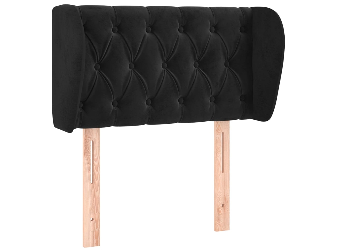 Headboard, Headboards Vidaxl Preto Veludo (83 X 23 X 78/88 Cm)
