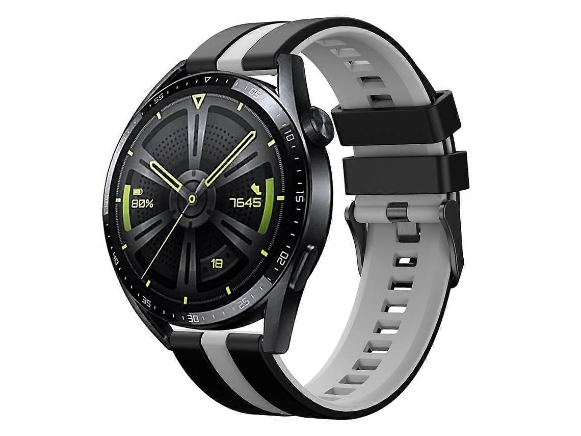 Pulseira De Silicone Vertical Bicolor Para Relógio