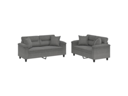 Sofa Set, Sofa Sets Vidaxl Cinzeto Microfibra (n/a)