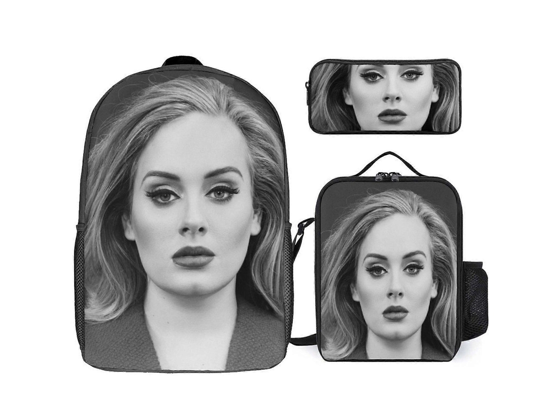 Mochila De Estudante Adele W2401. Inclui Mochila, Lancheira E Estojo Para Canetas. Resistente. Olysi Shop