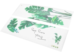 Adesivo De Parede Em Estilo Nórdico Com Estampa De Folha De Planta Em Pvc.