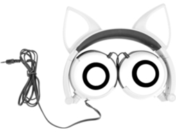 Fones De Ouvido Sem Fio Com Gato Design Leve, Alta Som, Seguro E Para